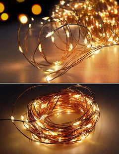 Photo Clip String Lights, 33 ft, 100 LED With Clear Clips