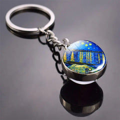 Van Gogh's Glass Ball Keychain