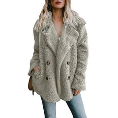 Abrigo de piel de invierno para mujer