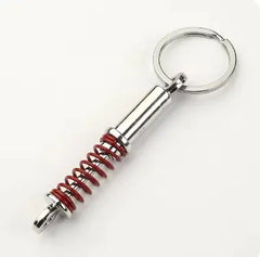 Car Gear Head Keychain with Turbo, Brake Disc, and Shock Absorber Pendants