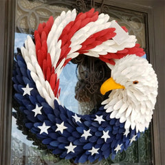 Front Door Patriotic Eagle Wreath