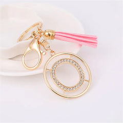 Rhinestones English Letter Alloy Keychain