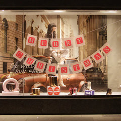 Merry Christmas Burlap Banner and Flag Decoration