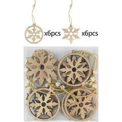 Colgantes de madera para árboles de Navidad