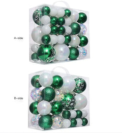 Decorative Christmas Balls Set with Colorful Designs