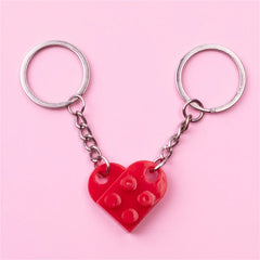 Brick Keychain for Couples Friendship | Heart